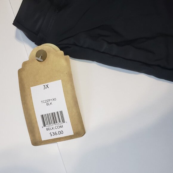 Black Women's Tankini Swimsuit 3X Plus Size Swim Shorts True Craft 2 Piece Suit - Picture 14 of 15